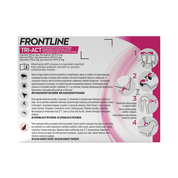 Frontline Combo dog XL back